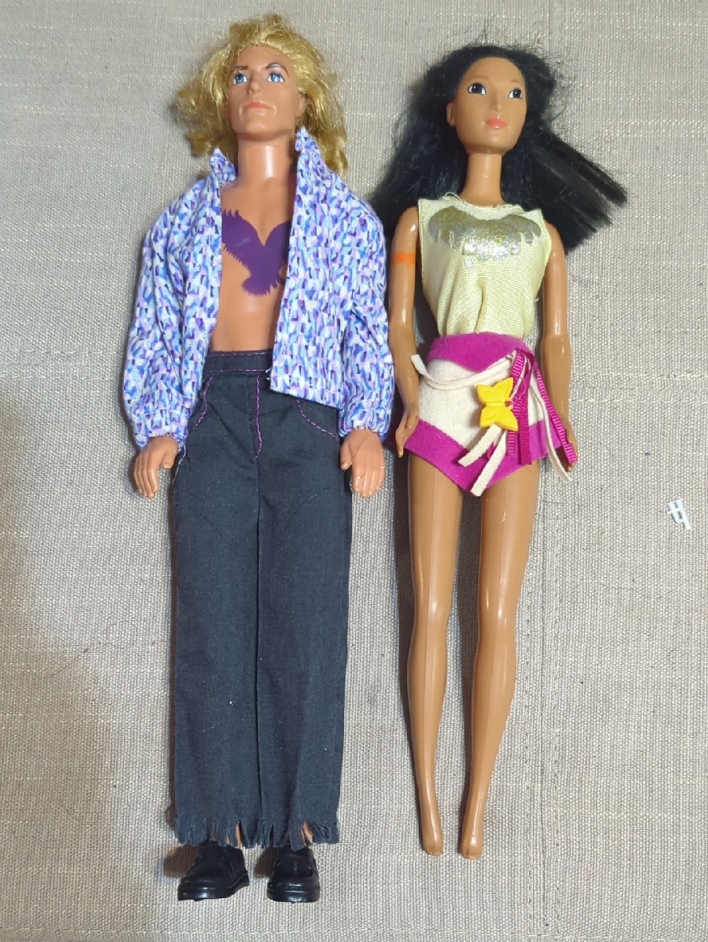 1995 Mattel‎ Disney Pocahontas "Color Splash " John Smith dolls.